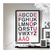 Ikea Olunda Print Ikea Frames Affordable Art Alphabet Poster
