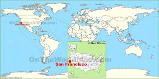Shift your mouse across the map. San Francisco On The World Map