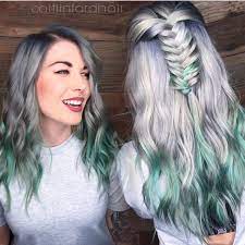 Silver Spearmint By Caitlinfordhair Beautiful Artistry Caitlin Hotonbeauty Com Silver Hair Color Green Hair Color Silver Hair Color Green Hair Hair Styles