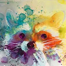Paintings Of Animals With Splashes Of Paint Animal Art Colorful Art Painting
