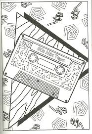 Mix Tape Coloring Pae Coloring Book Pages Music Coloring Coloring Books
