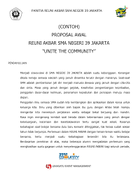 Data pendukung lainnya, biasanya berupa; Contoh Proposal Reuni Akbar Sma Negeri 39