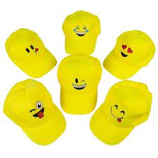 Emoji Baseball Caps 6 Fun Emoticon Designs Novelty Hats