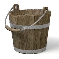 Old Wood Bucket 3d Model Old Wood Wood Wood Animal