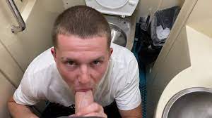 Gave a guy a blowjob on a toilet train watch online