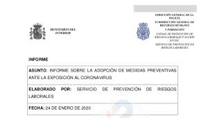 2 downloads 102 views 2mb size. El 24 De Enero Un Informe Interno Del Servicio De Prevencion De Riesgos Laborales De La Policia Ya Advertia Del Peligro Del Coronavirus Prevencion Integral Orp Conference