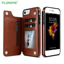 Floveme Case For Iphone 6 7 Case Iphone 6s 7 Plus Leather Card Wallet Coque For Samsung Galaxy S8 S7 Edge Retro Phone Case Wallet Phone Case Leather Phone Case