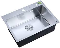 You want one that's highly functional most kitchen sinks sit in a hole in a counter atop a cabinet space. A Kitchen Sink 304 Stainless Steel Hand Thickened Deep Sink Kitchen With Large Capacity Dish Cleaning Pool Size 580 Mm X 430 Mm Amazon De Kuche Haushalt