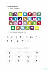 Students can trace the three objects in the top right corner to practice the lines before they proceed to trace the n's and n's below. Abecedario Interactive Worksheets And Online Exercises Topworksheets