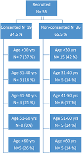 Flow Chart Showing The Proportions And Ages Of Patients Who