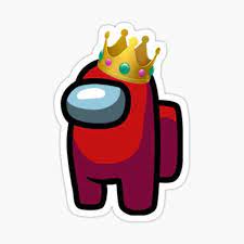 Among Us With Crown Sticker By Tehi07 Cute Poster Watercolor Desktop Wallpaper Mermaid Gifs