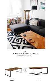 Cb2 Chevron Coffee Table Copycatchic Chevron Coffee Tables Coffee Table Living Room Redo