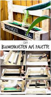 So Gehts Blumenkasten Selbst Gemacht Aus Einer Palette Anleitung Blumenkasten Paletten Blumenkasten Blumen In Einer Schachtel