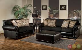 Modern black leather sofa set living room design. Black Living Room Furniture 50 New Ideas Download