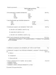 Rezolva testele online din limba romana pentru autoevaluare persoanala. Test Substantivul Clasa 5