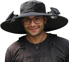 Amazon.com: Men Sun Hat with 2 Solar Fan UPF 50+ Fishing Hats Wide Brim UV  Protection Sun Hat for Beach Garden Outdoor Sports, USB Charging,Black,One  Size : Sports & Outdoors