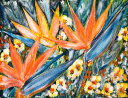 Painting Oil Painting Bird Of Paradise Flower Birds Of Paradise Oil Painting Print On Canvas Or Oil Painting Painting Birds Of Paradise