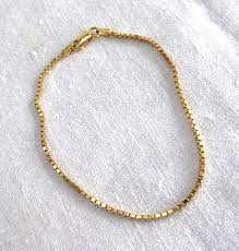 Fancy 14kt Gold Vermeil Sterling Silver Box Link Chain Etsy Gold Chain Choker Sterling Silver Bracelets Gold