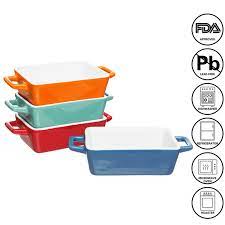 Le creuset cookware is pricey, but its cast iron and stoneware pieces can last for years, if not decades. 4x Set Ceramic Mini Stoneware Rectangular Oven To Table Serving Baking Dish Tray For Sale Online Ebay
