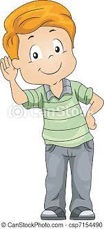 Illustration Of A Kid Demonstrating His Sense Of Hearing Canstock