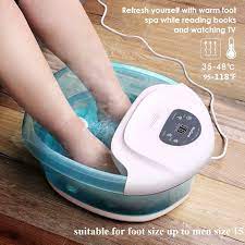 Amazon Com Foot Spa Bath Massager With Heat Bubbles Vibration 3 In 1 Function 4 Massaging Rollers Pedicure For Tired Feet Stress Re Foot Spa Pedicure Spa Spa