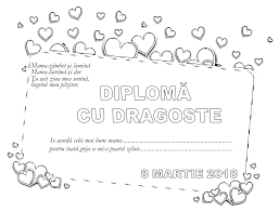 8 martie, bubu, coloring spring. Diplome Pentru Mame 8 Martie Art School Diploma