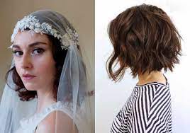 6 Juliet Cap Veil With Tousled Bob Bridal Hairdo Wedding Hairstyles For Medium Hair Veil Hair Down