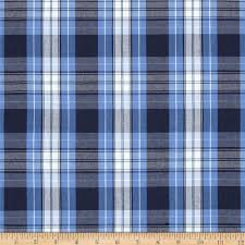 Black And White Plaid Fabric Walmart Poly Cotton Uniform Plaid Blue Navy White Poplin In 2020 Blue And White Fabric Navy And White Plaid Fabric