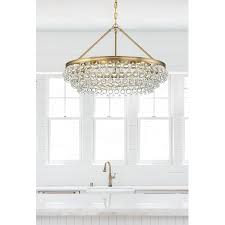 Crystorama Lighting Group 275 Vz Vibrant Bronze Calypso 6 Light 30 Wide Chandelier With Blown Glass Drops Lightingshowplace Com