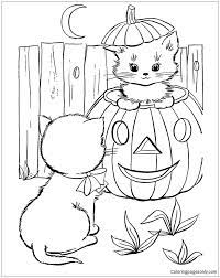 To print the coloring page Halloween Cat Coloring Pages Halloween Coloring Pages Coloring Pages For Kids And Adults