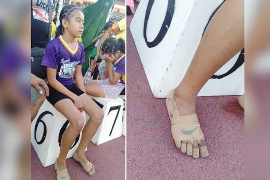 Bare feet 11-year-old athlete wins 3 gold medals, Twitter hails her