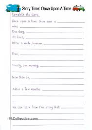 Read And Complete Once Upon A Time Story Writing Writing Worksheets Creative Writing Worksheets 3rd Grade Writing