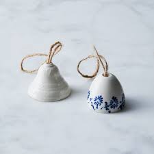 The most common bell shaped ornament material is paper. Ceramic Bell Shaped Ornaments Set Of 3 On Food52