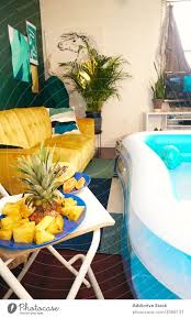 The low lita table coffee table completes all types of interior and exterior decoration, in modern homes or gardens, with a fun and informal style. Interior Of Living Room With Inflatable Pool A Royalty Free Stock Photo From Photocase