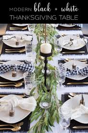 Modern Black White Thanksgiving Tablescape Diy Christmas Table Christmas Dinner Table Holiday Table Settings