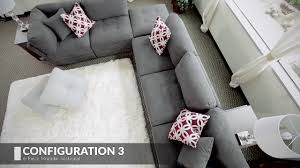 Landsbury three piece large chaise sectional. Quick Easy Six Ways To Arrange A Sectional Youtube