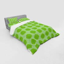 Lime green and grey duvet cover. East Urban Home Green Microfiber Modern Contemporary Duvet Cover Set Wayfair