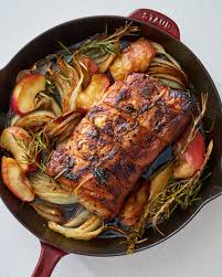 pork roast with apples and onions