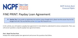 Check spelling or type a new query. Shady Sam Loan Agreement Activity Brainpop Educators