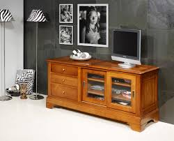 Meuble Tv 16 9eme E En Merisier Massif De Style Louis Philippe Portes Coulissantes Meuble En Merisier