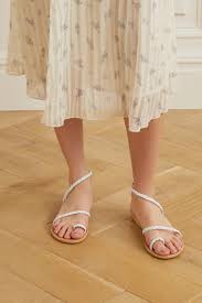 Shop ancient greek sandals at lyst to discover a wide selection of the latest clothing, shoes and accessories. White Eleftheria Braided Metallic Leather Sandals Ancient Greek Sandals Net A Porter