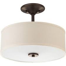 Modern flush mount ceiling light gold ring led. Bronze Flush Mount Lights Lighting The Home Depot