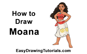 So let's try to draw her! How To Draw Moana