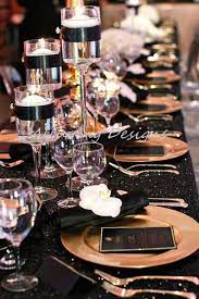 14 x 108 rose quartz organza runner for table top wedding catering party decoration. Black Sequin Linens Tablecloth Runner Overlay Wedding Event Etsy In 2021 Black Gold Wedding Gold Party Black Gold Party