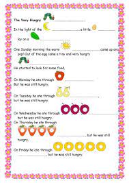 All of these things are parts that make up grammar. The Very Hungry Caterpillar English Esl Worksheets For Distance Learning And Physical Classrooms