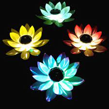 Floating solar lights are a fun, easy way to add a playful splash of color to your next pool party. Landscape Walkway Lights Floating Solar Powered Led Lotus Flower Light Pond Pool Garden Landscape Lamp Y Home Garden