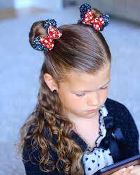 Super Cute Minnie Mouse Style For My Birthday Not Luna S So I Share My Birthday Girls Hairstyles Easy Cute Hairstyles For Kids Kids Hairstyles Girls