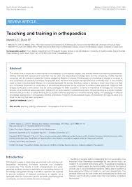 Mr mohd said bin saleh mohd_said_saleh@moe.edu.sg. Pdf Teaching And Training In Orthopaedics