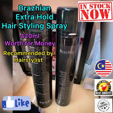 Humidity resistant hairspray delivers an ultra fine mist that disappears at the stroke of a brush. New Ready Stock Brazhian Extra Hold Styling Hair Spray 420ml Shopee Malaysia