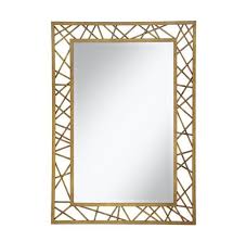 Black And Gold Rectangular Wall Mirror Coaster Furniture Geometric Rectangle Frame Gold Metal Mirror Modern Mirror Wall Mirror Wall Rustic Wall Mirrors